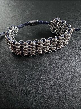 Nogu Sumatran Elephant Links | Deluxe Kismet Bracelet | Blue x Silver